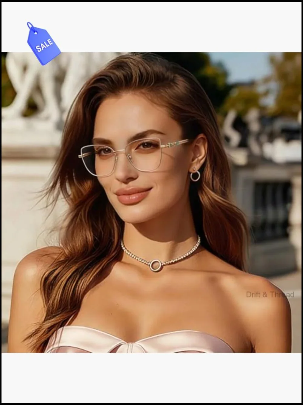 Cat Eye Blue Light Blocking Glasses for Women Metal Frame Computer Glasses